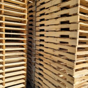 Stacks of Custom Wood Pallets